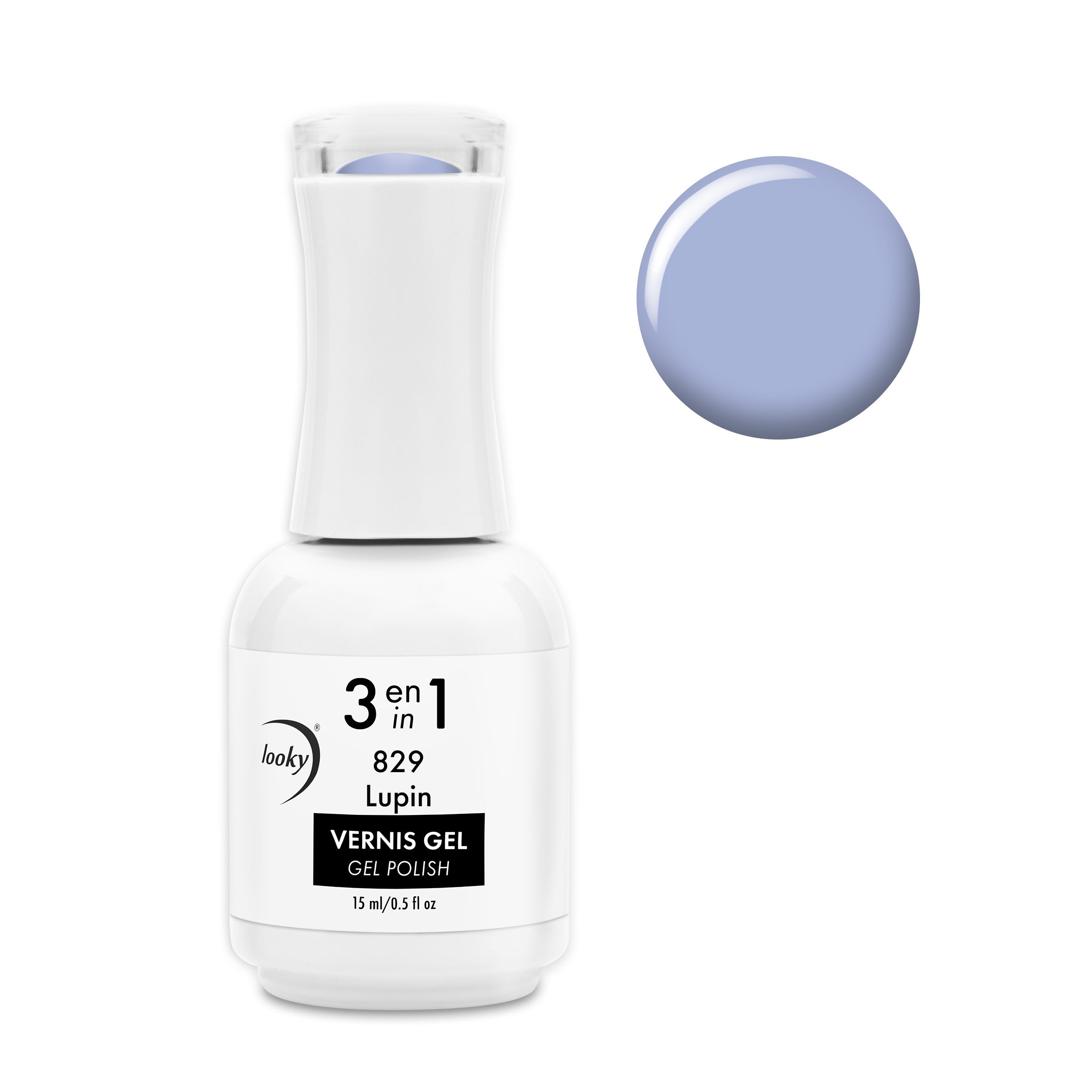 Looky Vernis Gel 3 en 1 #829 Lupin (Collection Effluves de Printemps)