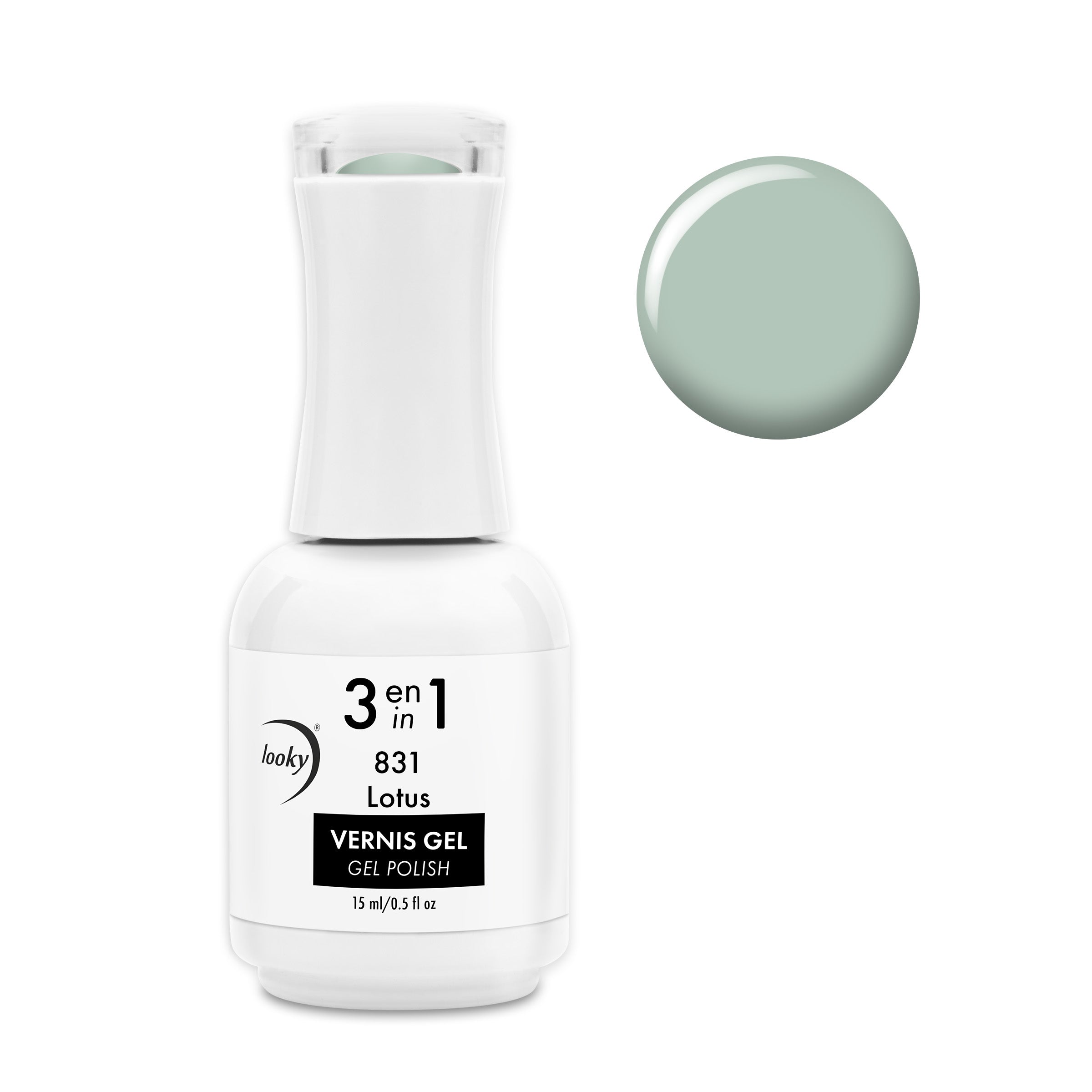 Looky Vernis Gel 3 en 1 #831 Lotus (Collection Effluves de Printemps)