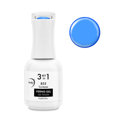 Looky Vernis Gel 3 en 1 #855 Curaçao (Collection Happy Hour) (Translucide)