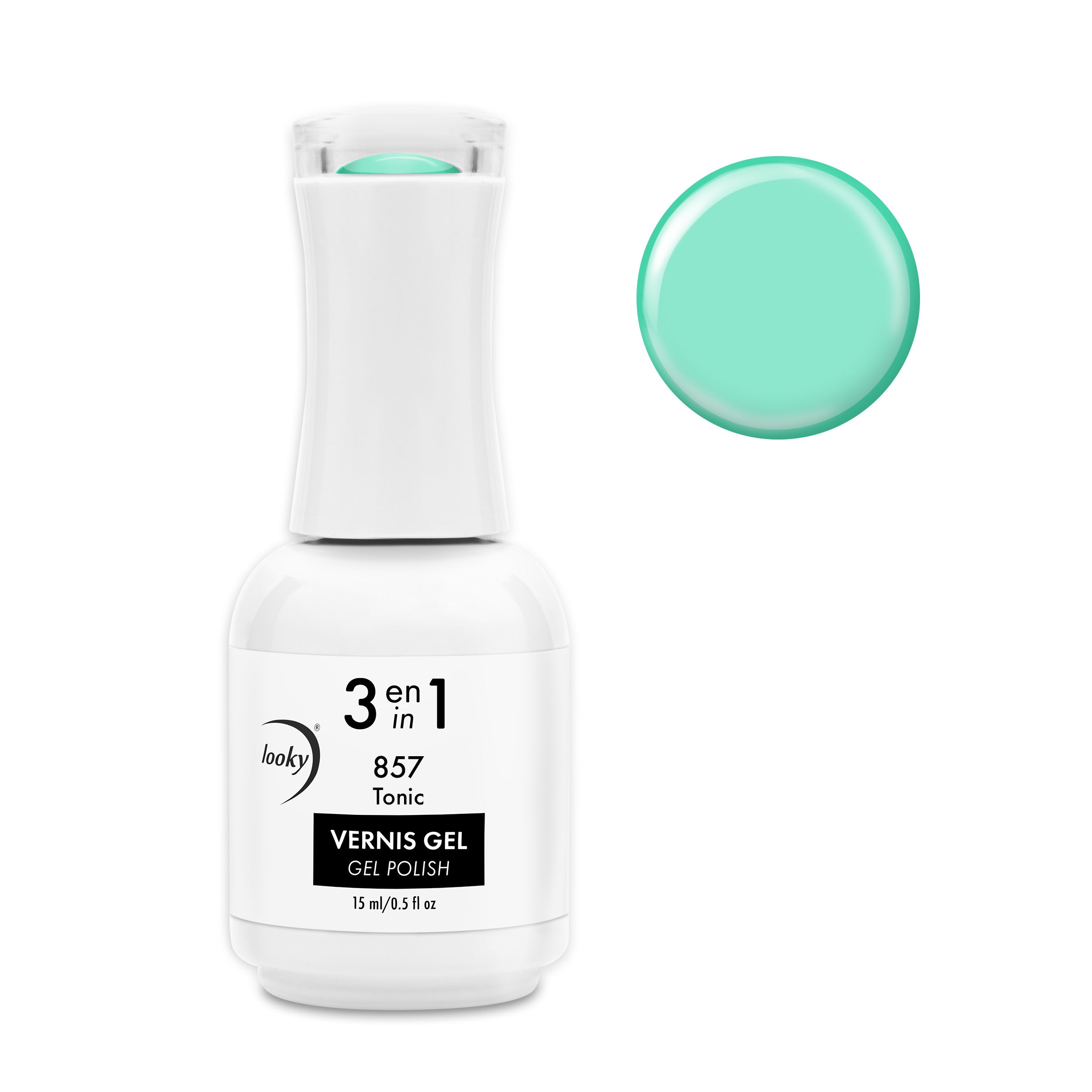 Looky Vernis Gel 3 en 1 #857 Tonic (Collection Happy Hour) (Translucide)