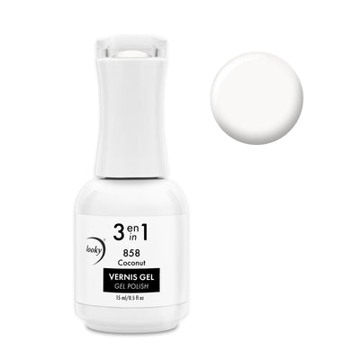 Looky Vernis Gel 3 en 1 #858 Coconut (Collection Délices d'Été)