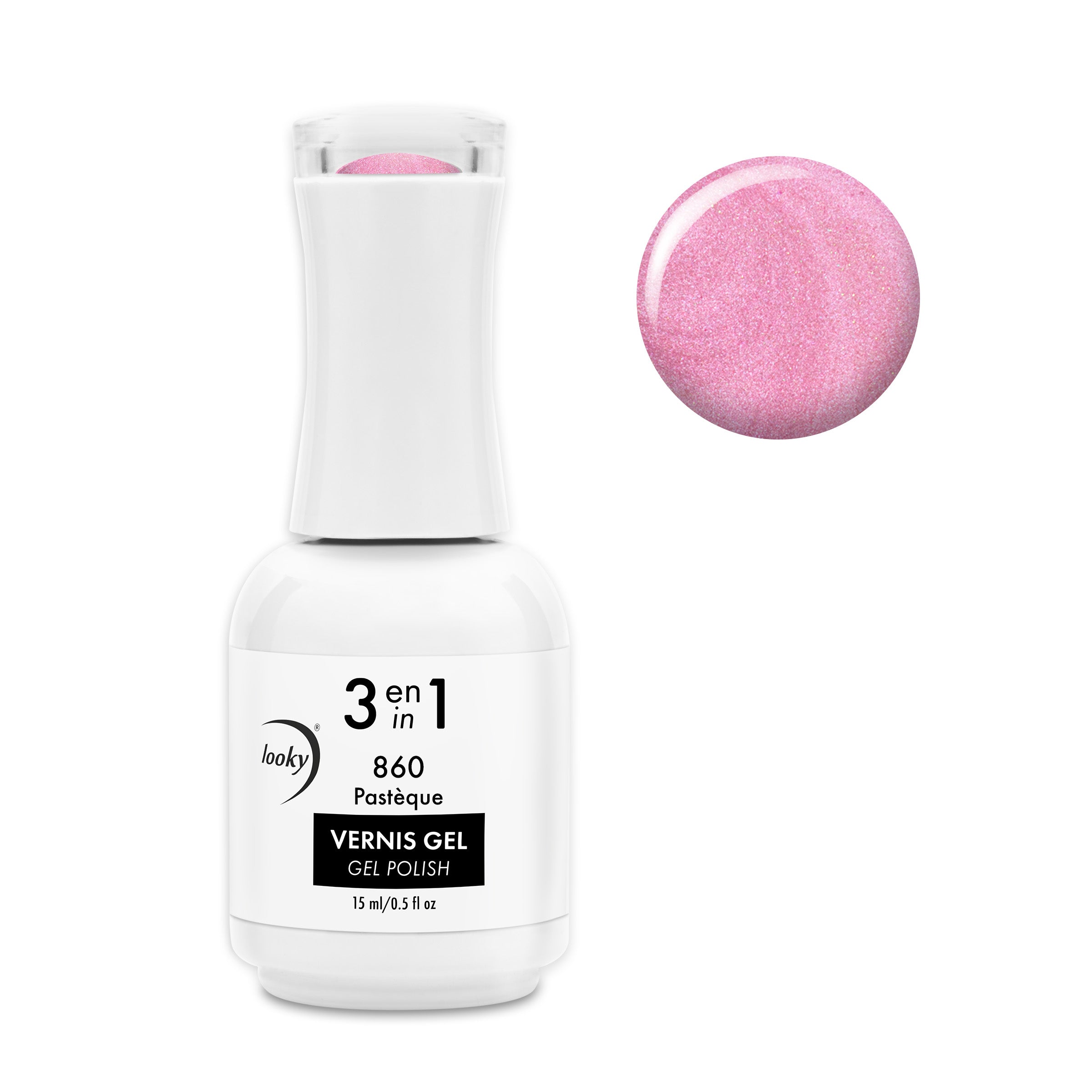 Looky Vernis Gel 3 en 1 #860 Pastèque (Collection Délices d'Été)