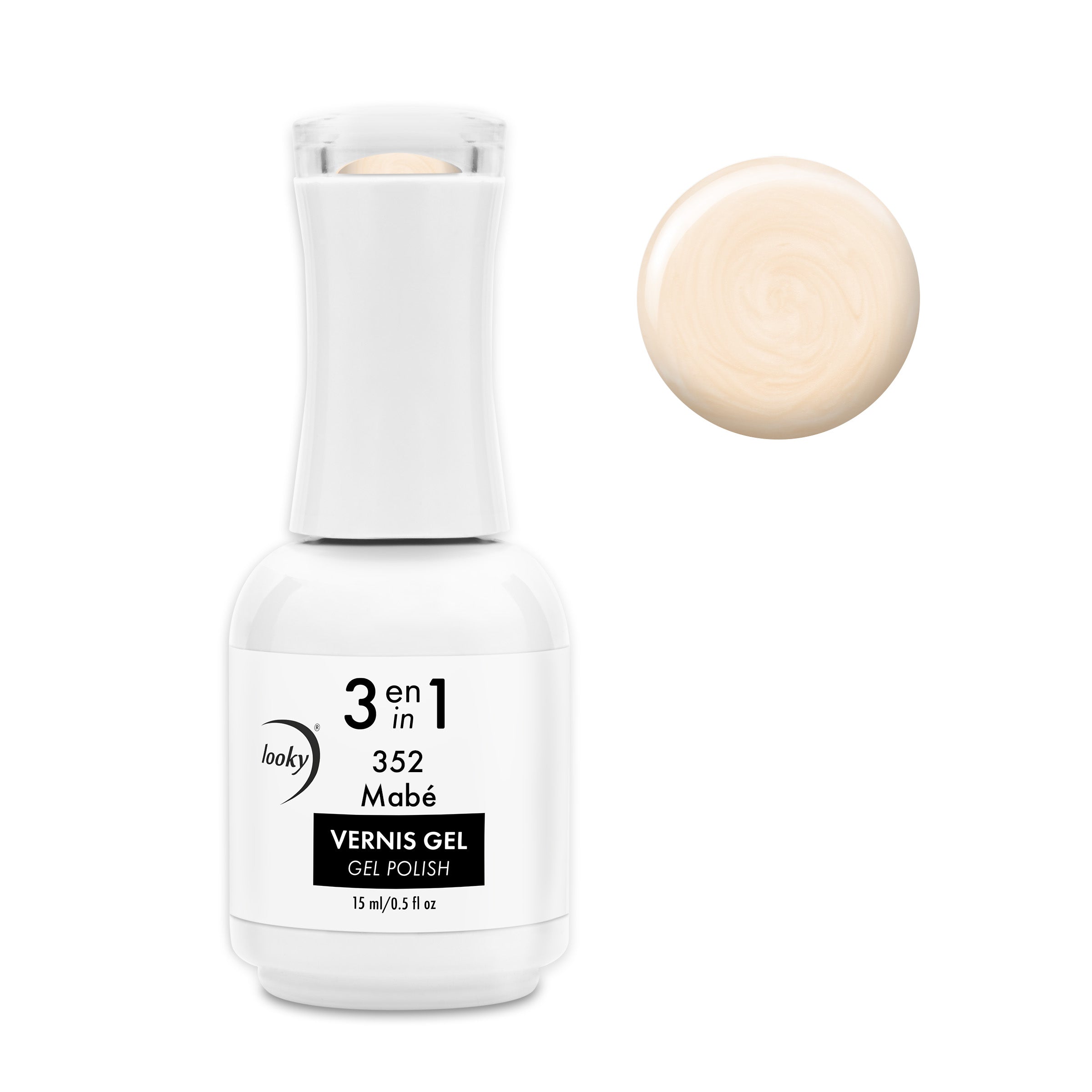 Looky Vernis Gel 3 en 1 #352 Mabé (Collection Nacre de Perle)