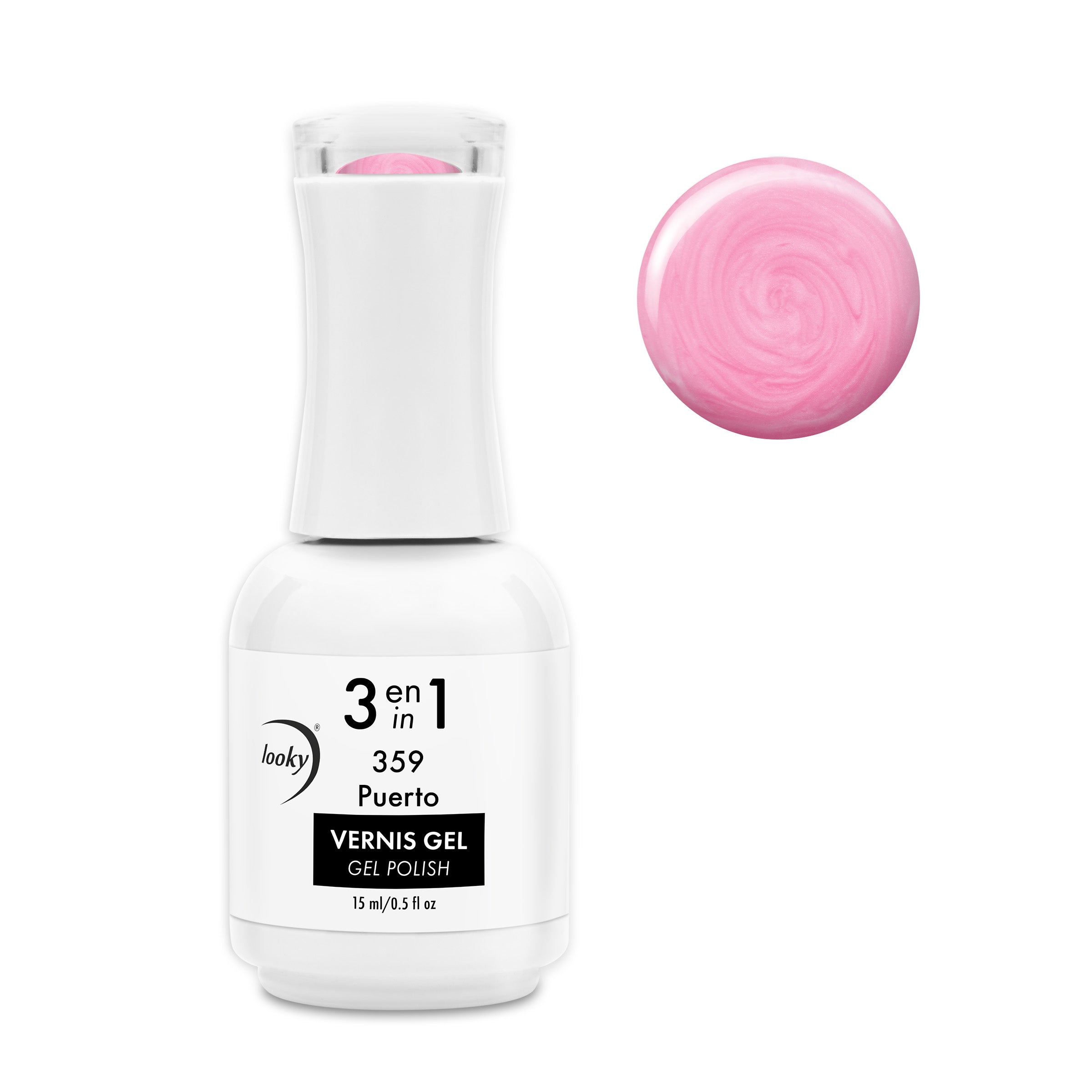 Looky Vernis Gel 3 en 1 #359 Puerto (Collection Nacre de Perle) (EXCLUSIVITÉ WEB)