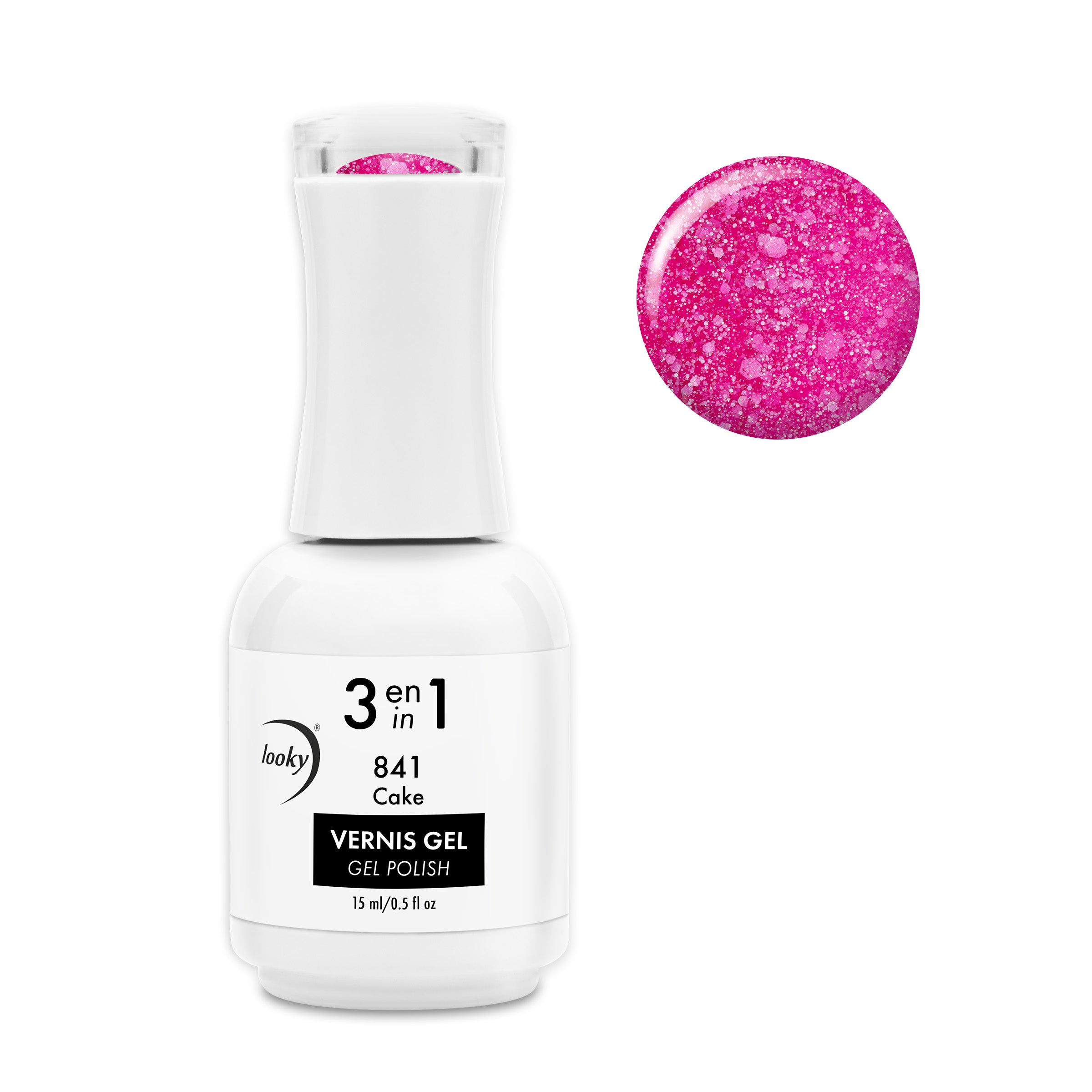 Looky Vernis Gel 3 en 1 #841 Cake (Collection Happy Birthday) (EXCLUSIVITÉ WEB)